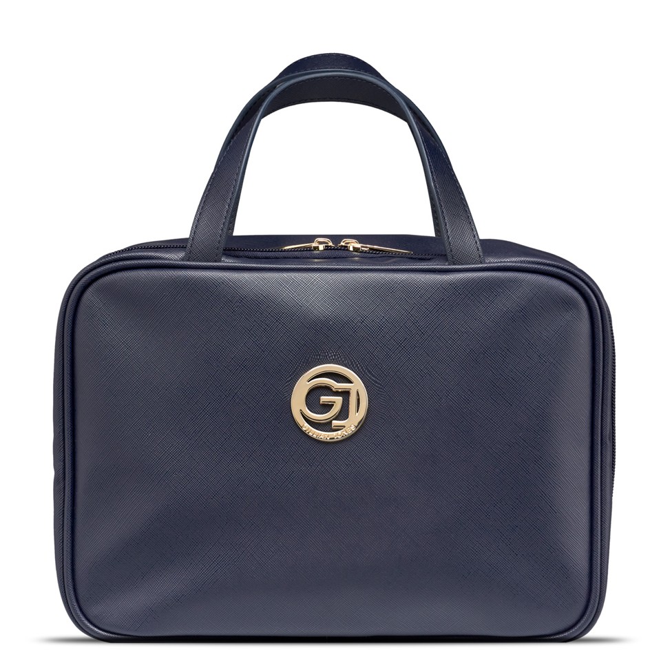 Gillian Jones - Organizer Cosmetic bag w. hangup function Dark blue PU - Toilettaske