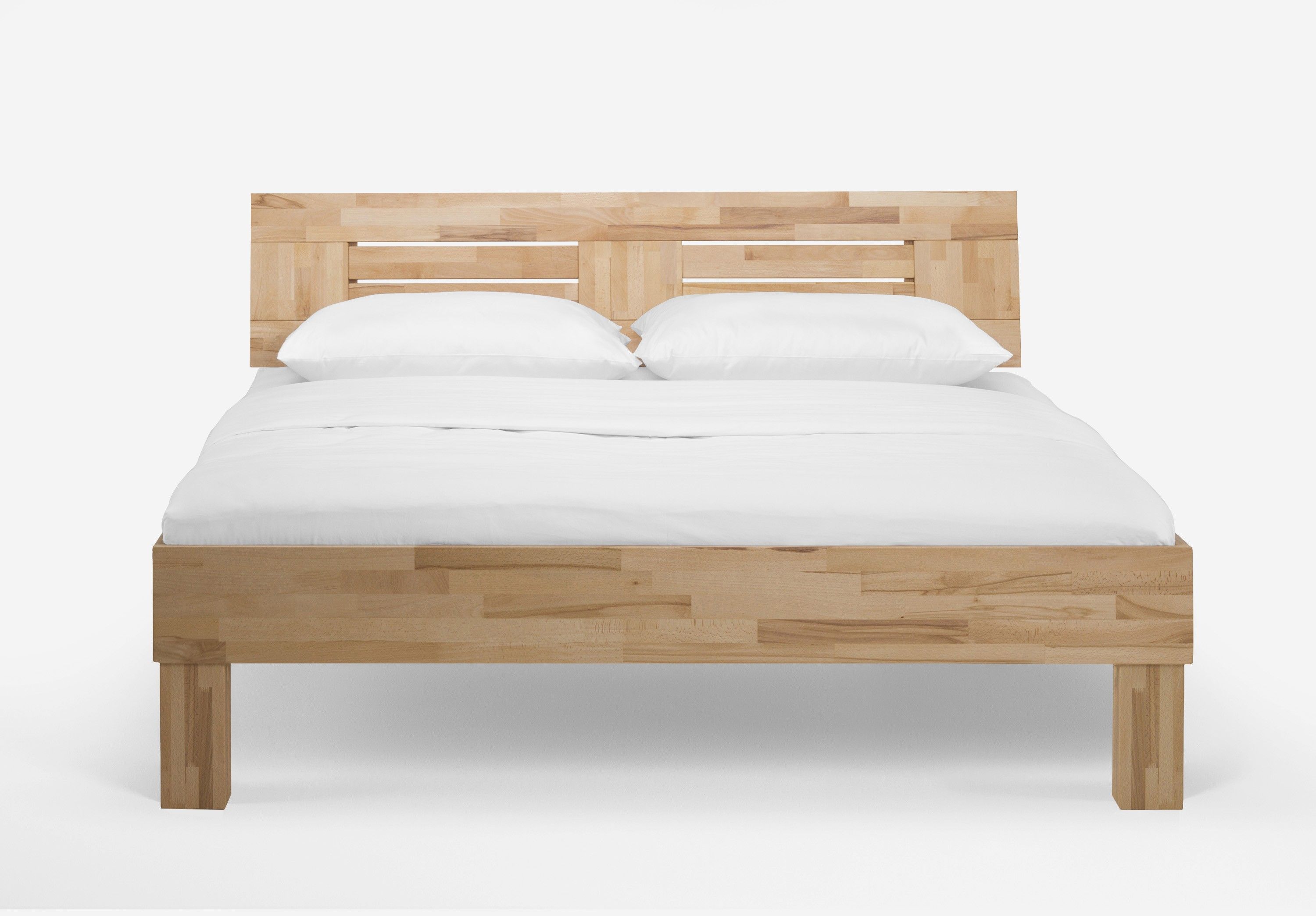 Holzbett Classic 200 x 200 cm Kernbuche geölt