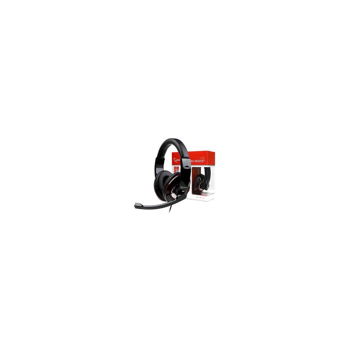 Gembird MHS-U-001 USB-hodetelefoner USB, Blank svart, Innebygd mikrofon