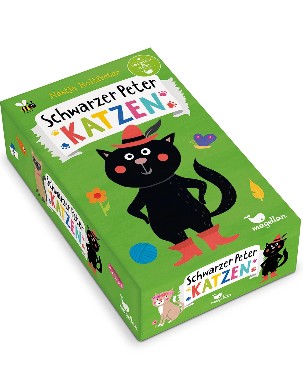 Kartenspiel SCHWARZER KATER - KATZEN in bunt