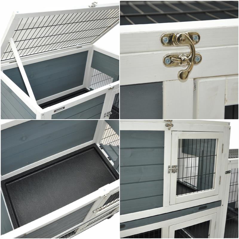 Nanook Indoor Kleintierstall Leo 146 x 89 cm grau