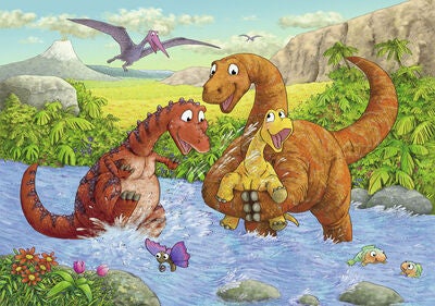Ravensburger Puslespill Lekende Dinosaurer 2x24 Biter