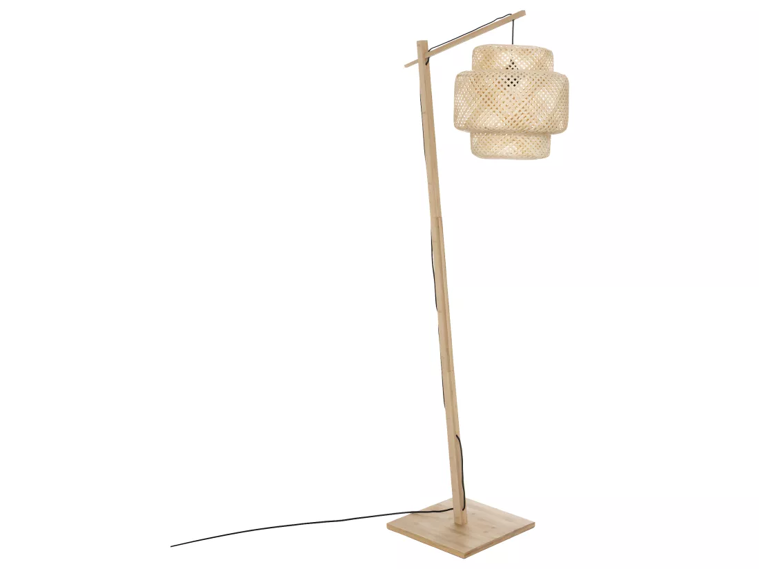 Lampadaire en Bambou naturel H 173 cm