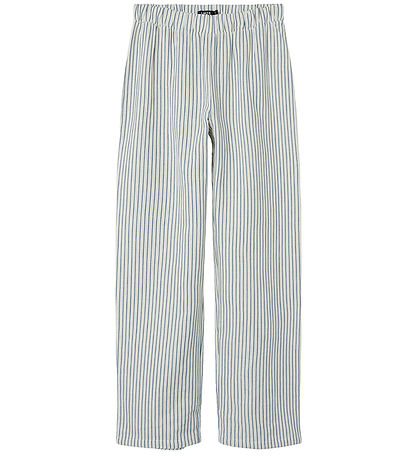 LMTD Hosen - NlfKaja - White Alyssum/Wild Windstreifen