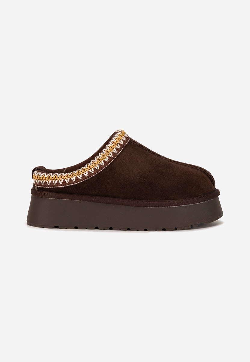 Sabots en cuir naturel bruns Alorra