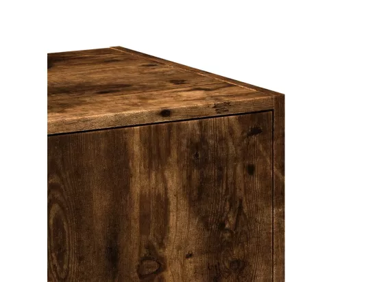 Armoire d'apothicaire chêne fumé 30x41x174,5 cm bois ingénierie