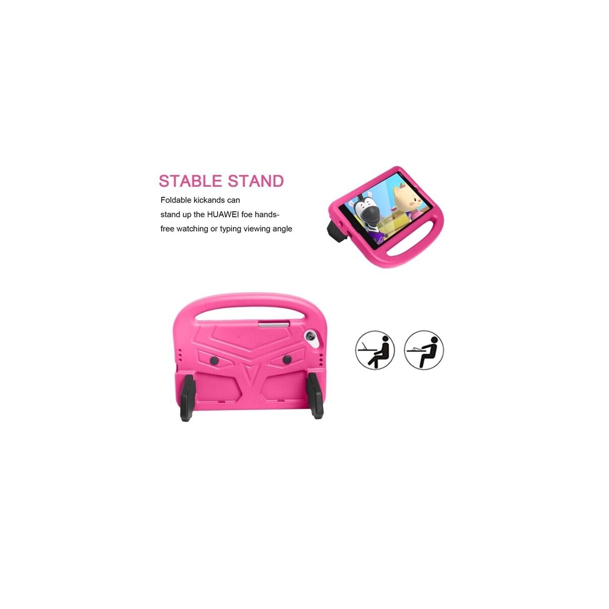 Beskyttelsedeksel for barn Huawei MatePad T8 8.0 2020 Rosa