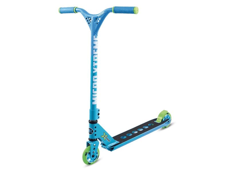 Micro Mobility Stuntscooter Micro Trixx Regenbogen Blau Scooter für Stuntfahrer