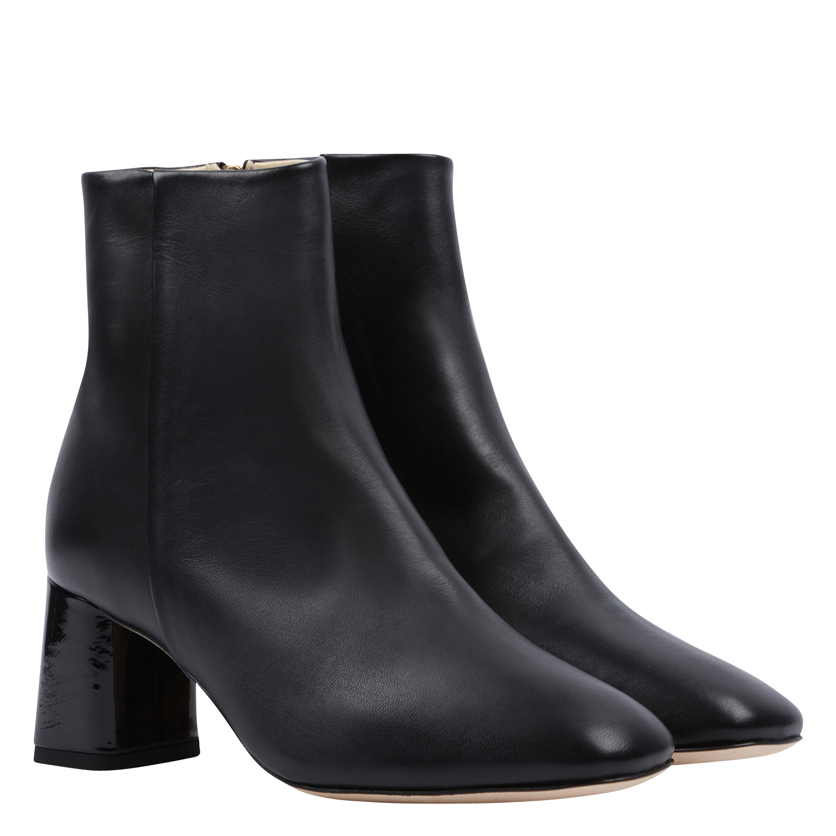 MELO - Bottines à talon en cuir | Noir