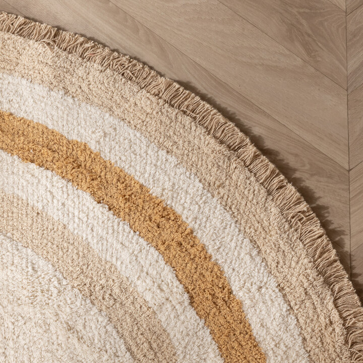 Ovaal wasbaar kindervloerkleed - Milo Beige