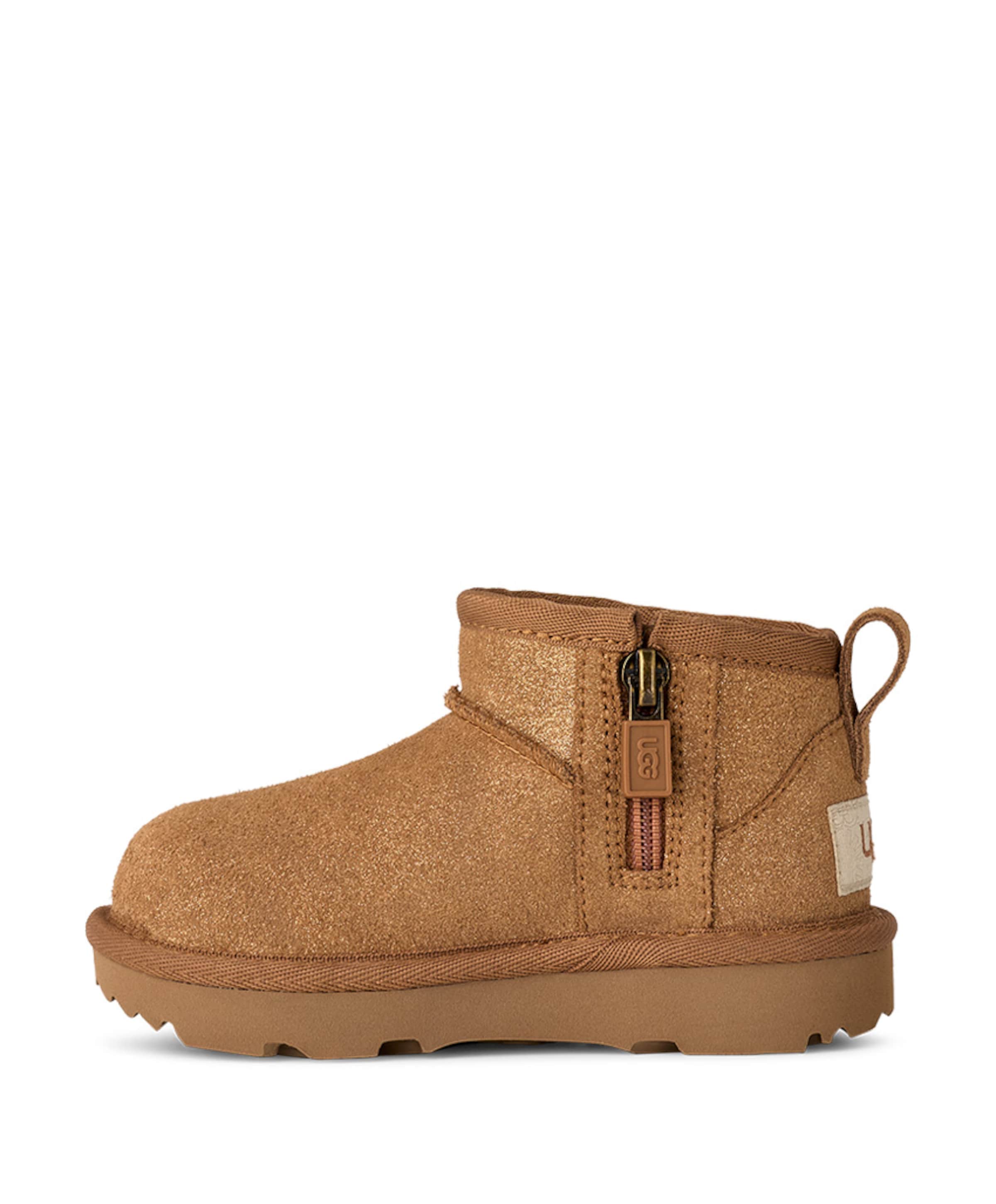 Ugg T CLASSIC ULTRA MINI DAZZLE meisjes enkellaarzen bruin
