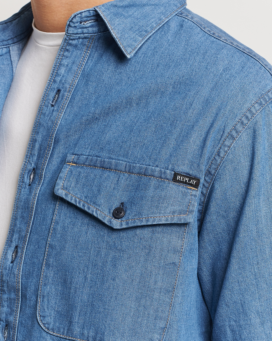 Replay Denim Shirt Medium Blue