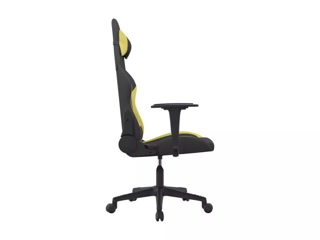Chaise de jeu de massage Noir et vert clair Tissu