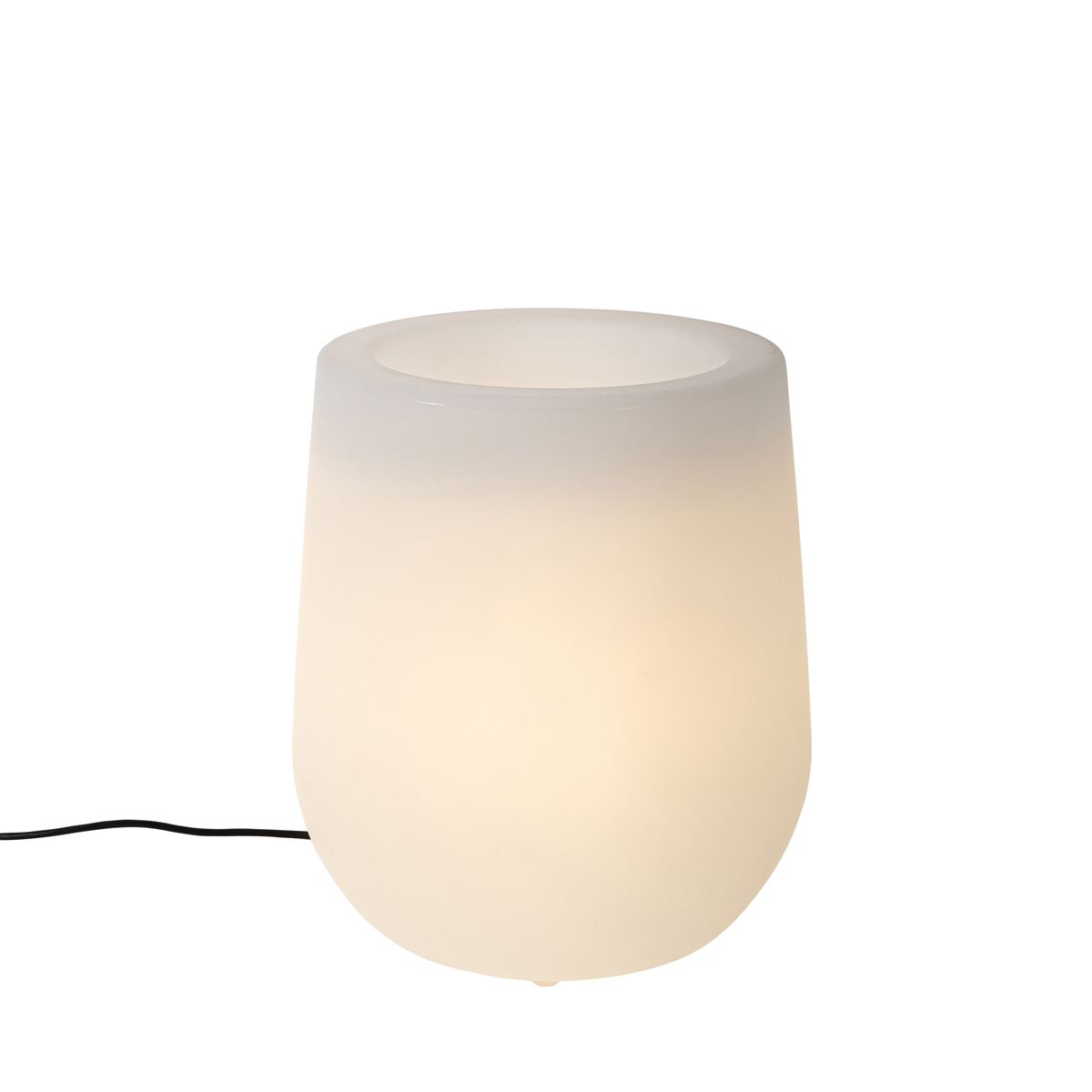 Buiten vloerlamp bloempot wit IP44 - Flowerpot