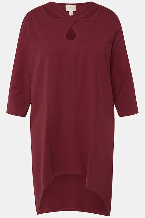 Shirt, Zierbänder, Rundhals, 3/4-Arm, Biobaumwolle