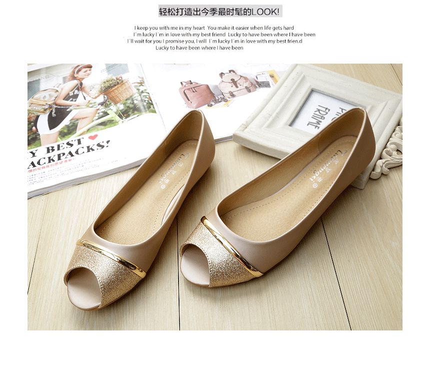 Anran - Peep-Toe Flats