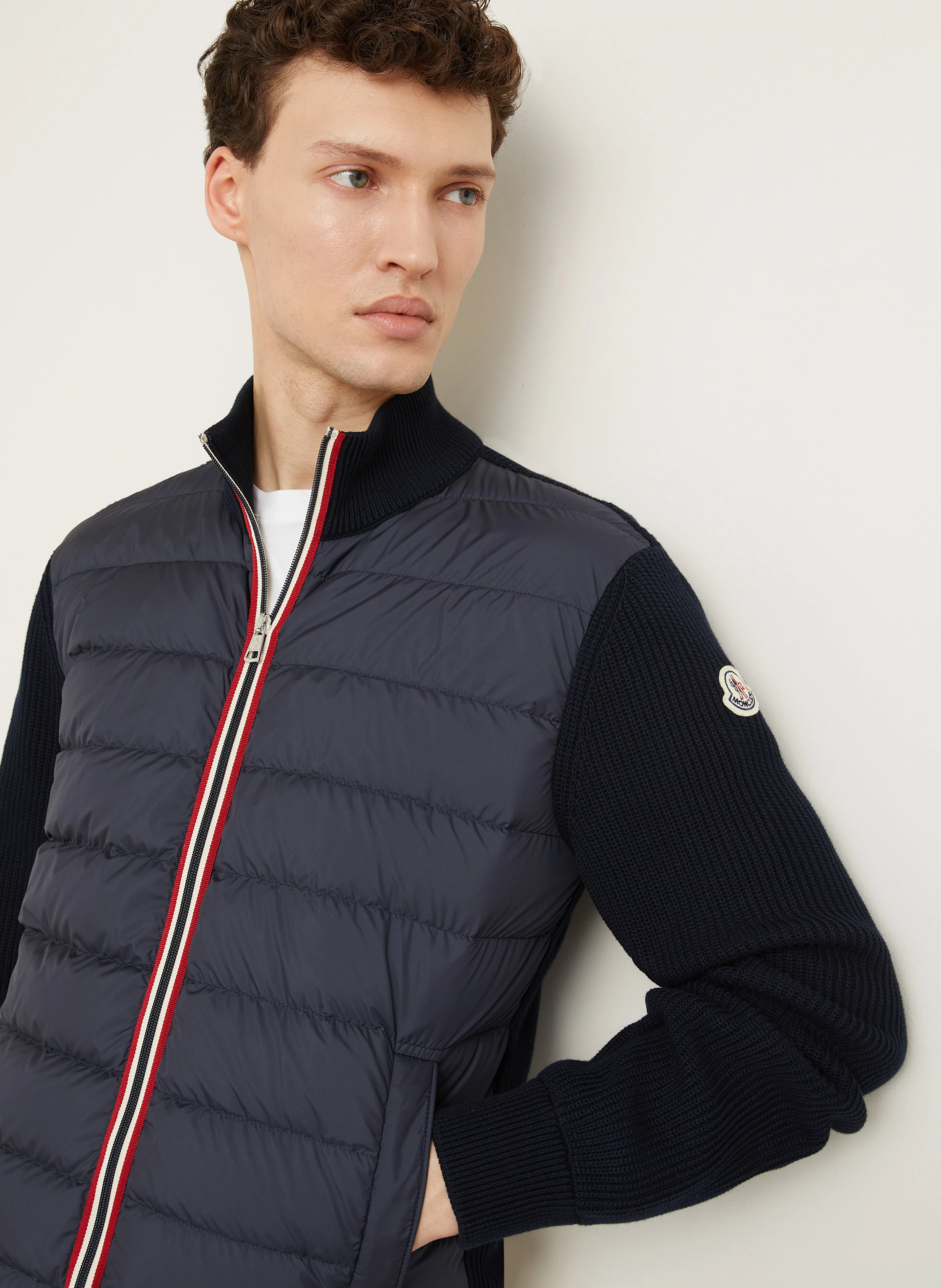 MONCLER Daunenjacke im Materialmix