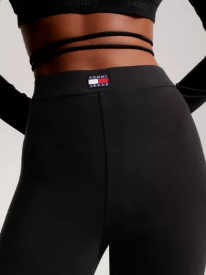 Calça legging skinny de comprimento total com emblema