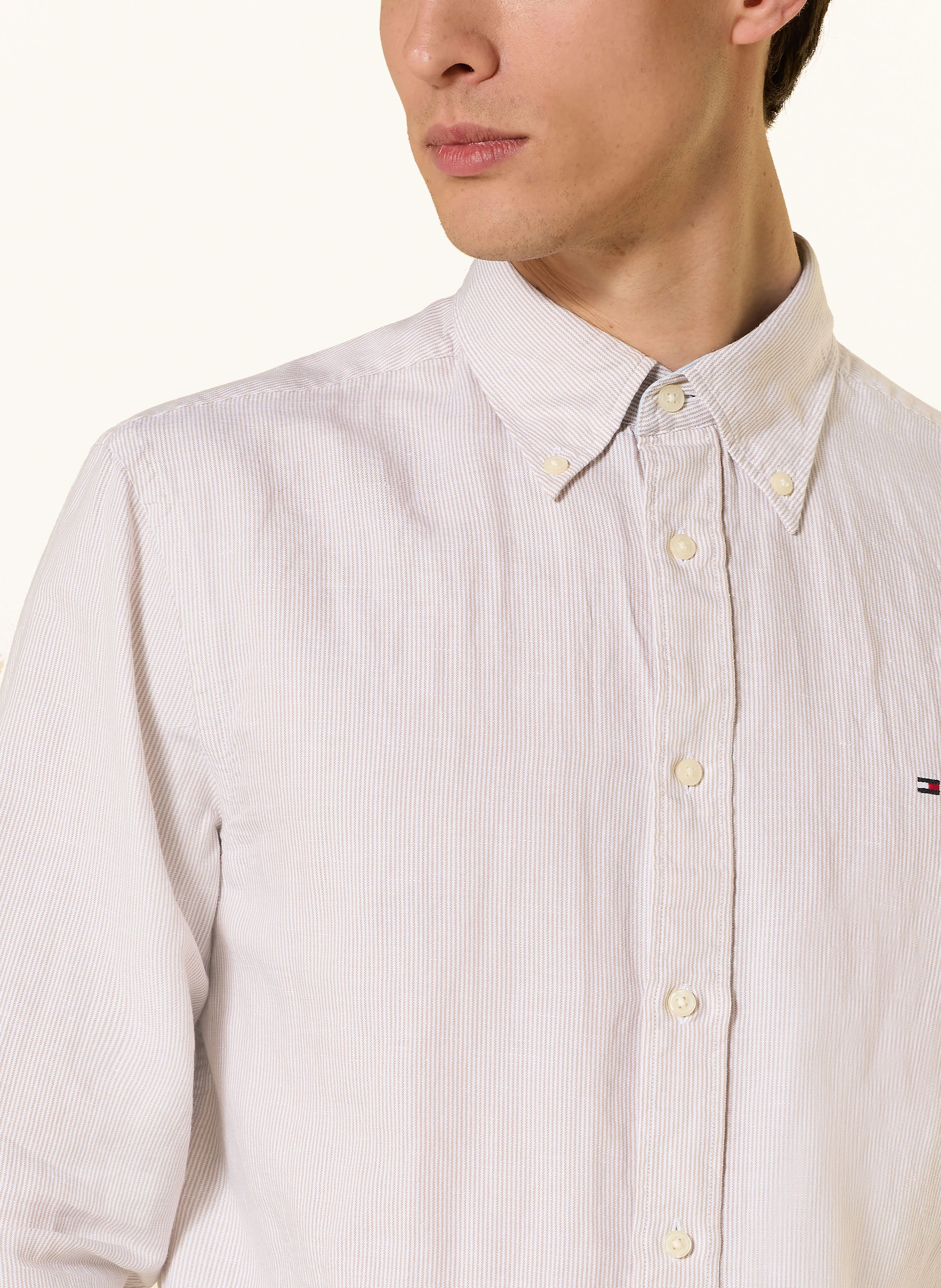 TOMMY HILFIGER Hemd Regular Fit mit Leinen