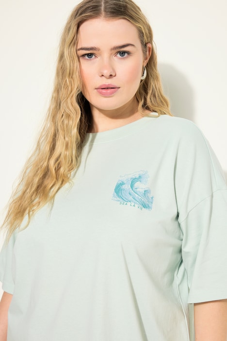 Longshirt, Rundhals, Wave