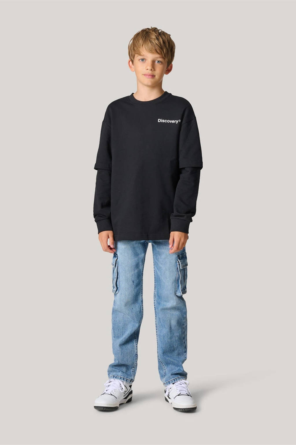 Shoeby longsleeve met backprint zwart