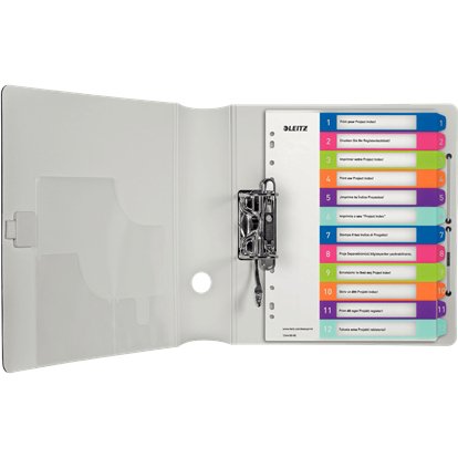 Intercalaires A4+ polypropylène Leitz WOW 12 onglets multicolores - 1 jeu