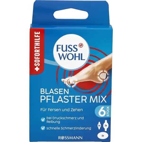 Blasenpflaster Mix für Ferse und Zehen