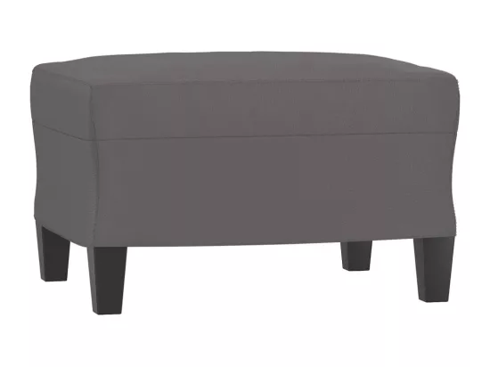 Ensemble de canapés 3 pcs avec coussins gris similicuir