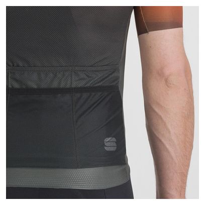 Maillot Manches Courtes Sportful Flow Supergiara Gris/Rouge