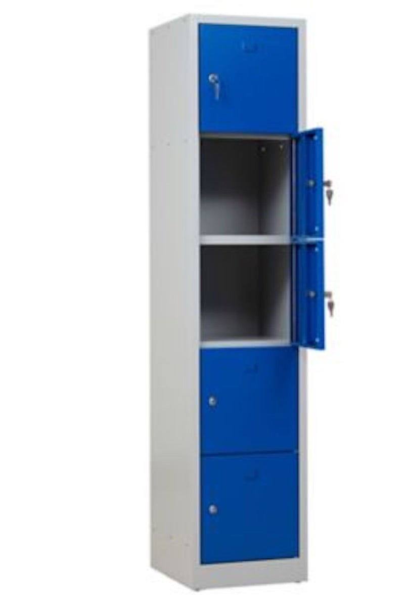 PROREGAL Falcon Kleine Lockerkast HxBxD 190 x 41 x 45 cm Cilinderslot Grijsblauw