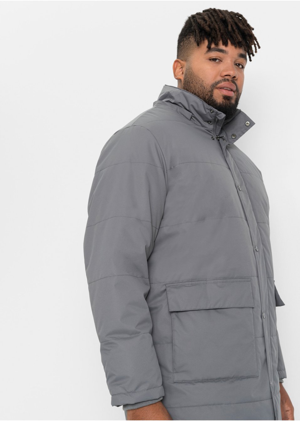 Veste hiver matelassée longue avec polyester recyclé