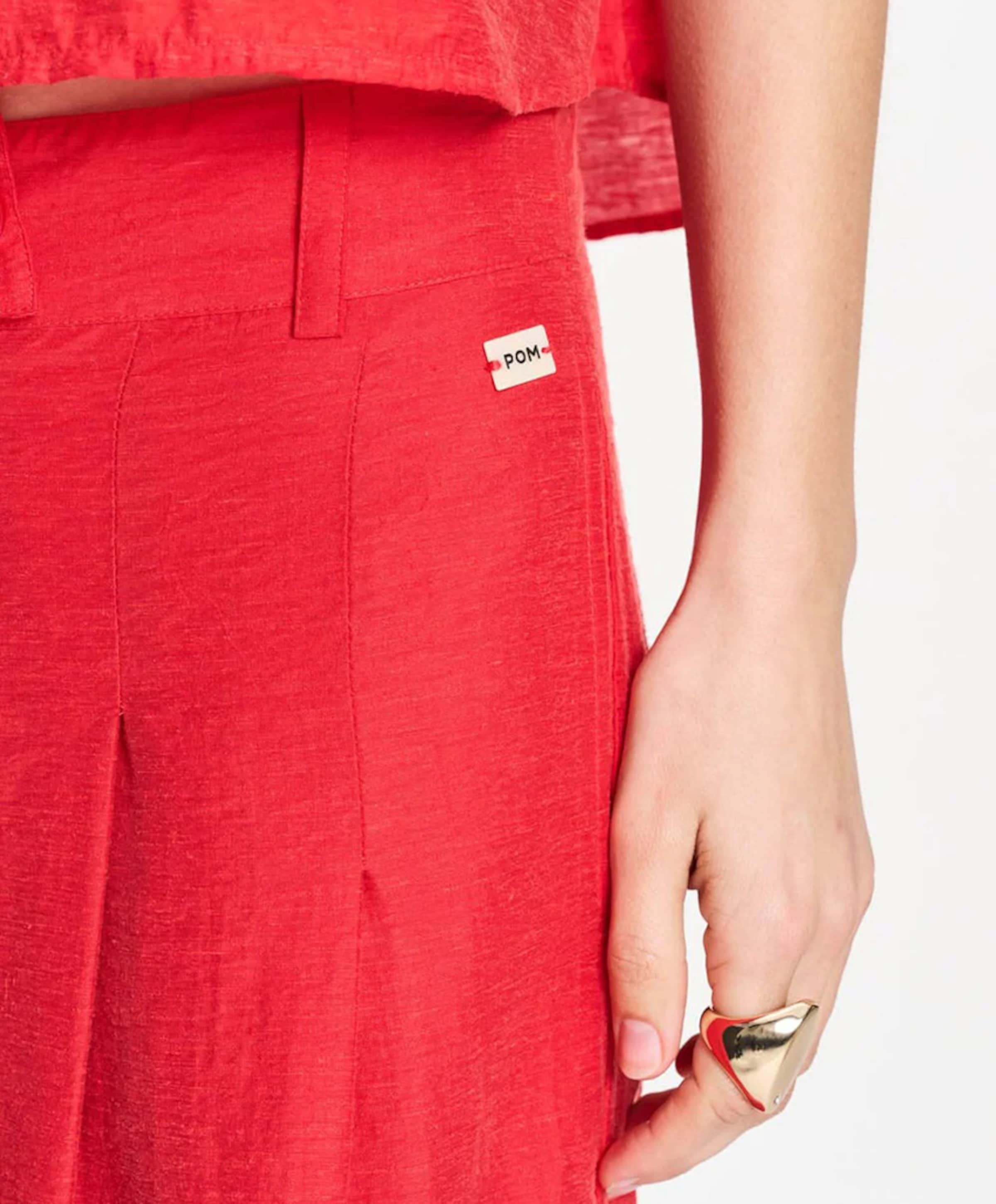 Pom Amsterdam Bloom dames broek rood