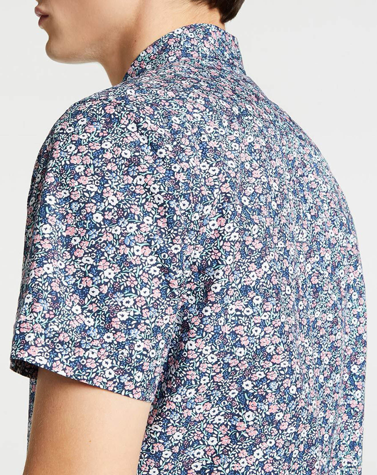Tommy Hilfiger Chemise slim fit Coton Bio à fleurs bleu marine