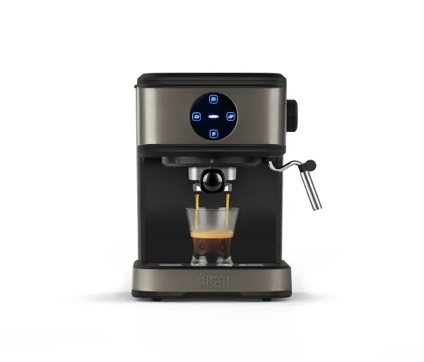 Black & Decker BXCO850E, Espressomaskine, 1,5 L, Malet kaffe, 850 W, Sort, Rustfrit stål