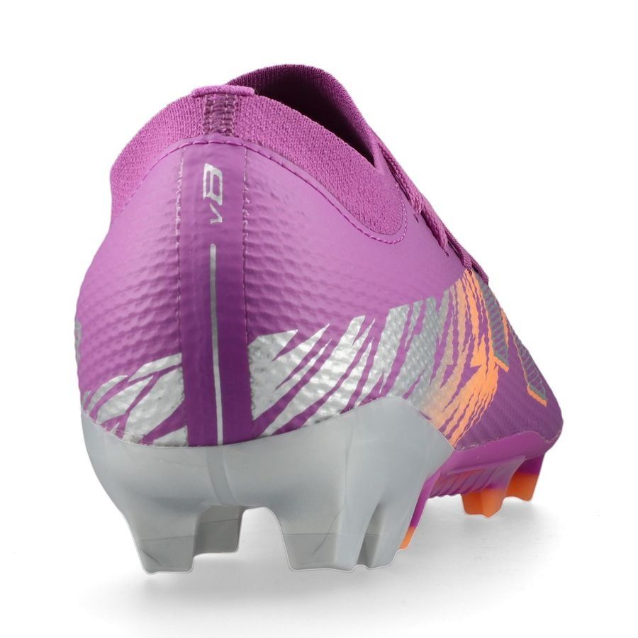 New Balance Furon V8 Team FG Energy Rush - Violet/Argenté/Orange