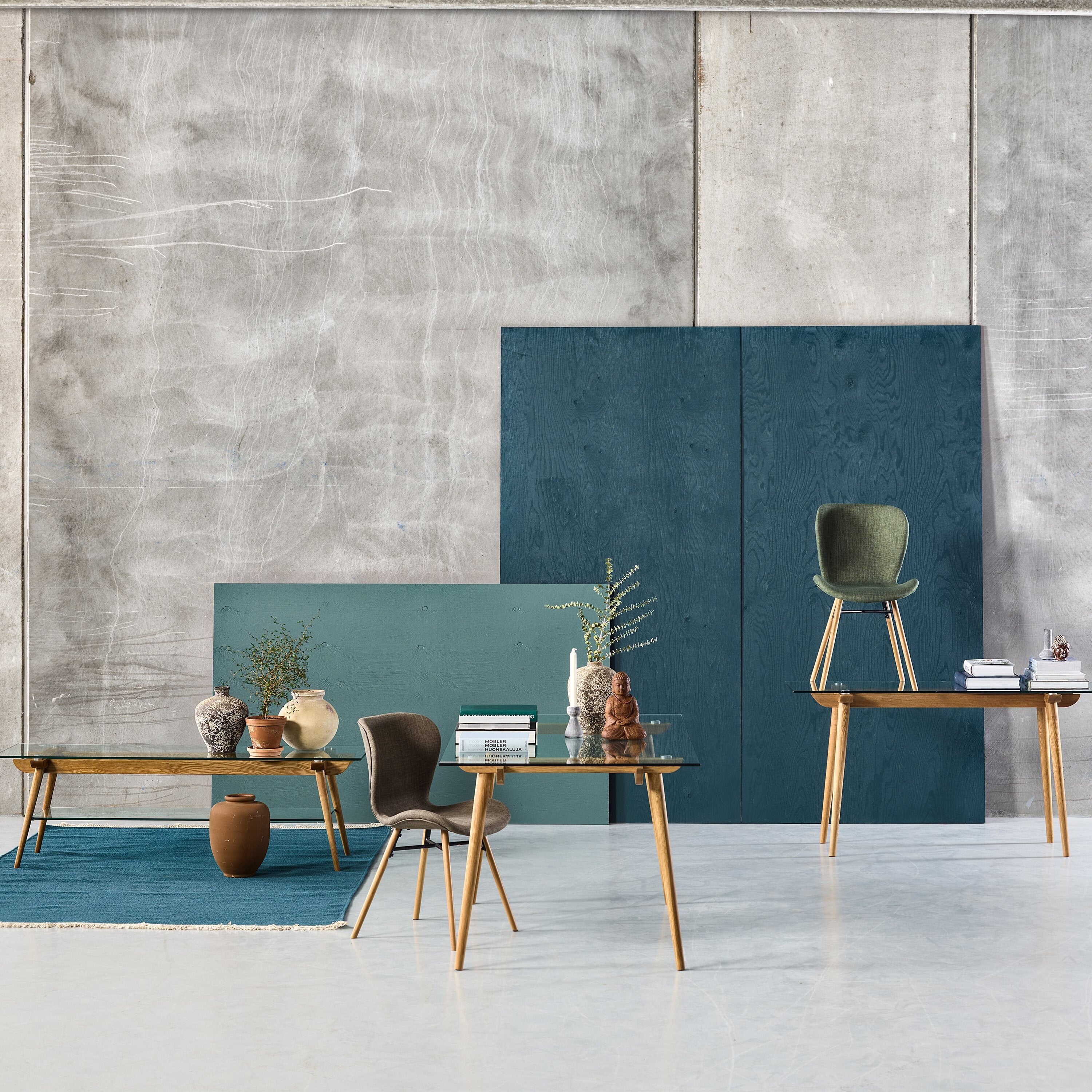 by fonQ basic Tough Eetkamerstoel - Textiel - Groen