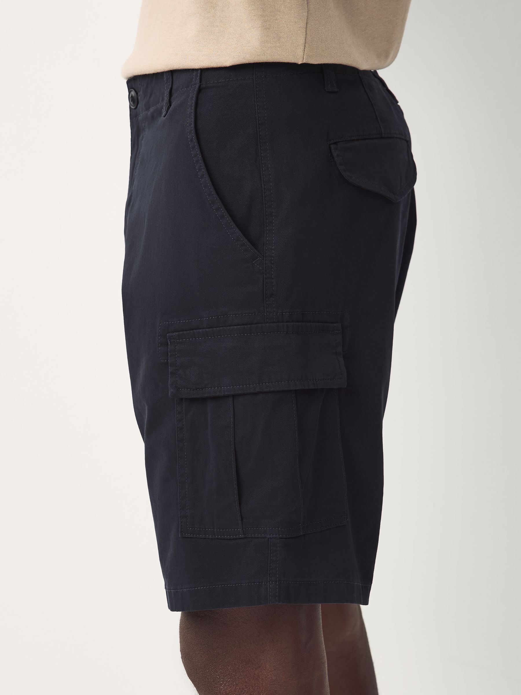 Marineblauw - Stretchy Korte cargobroek