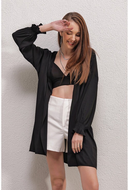 MT Clothes P-KIMONO_NOIR - Kimono - Noir