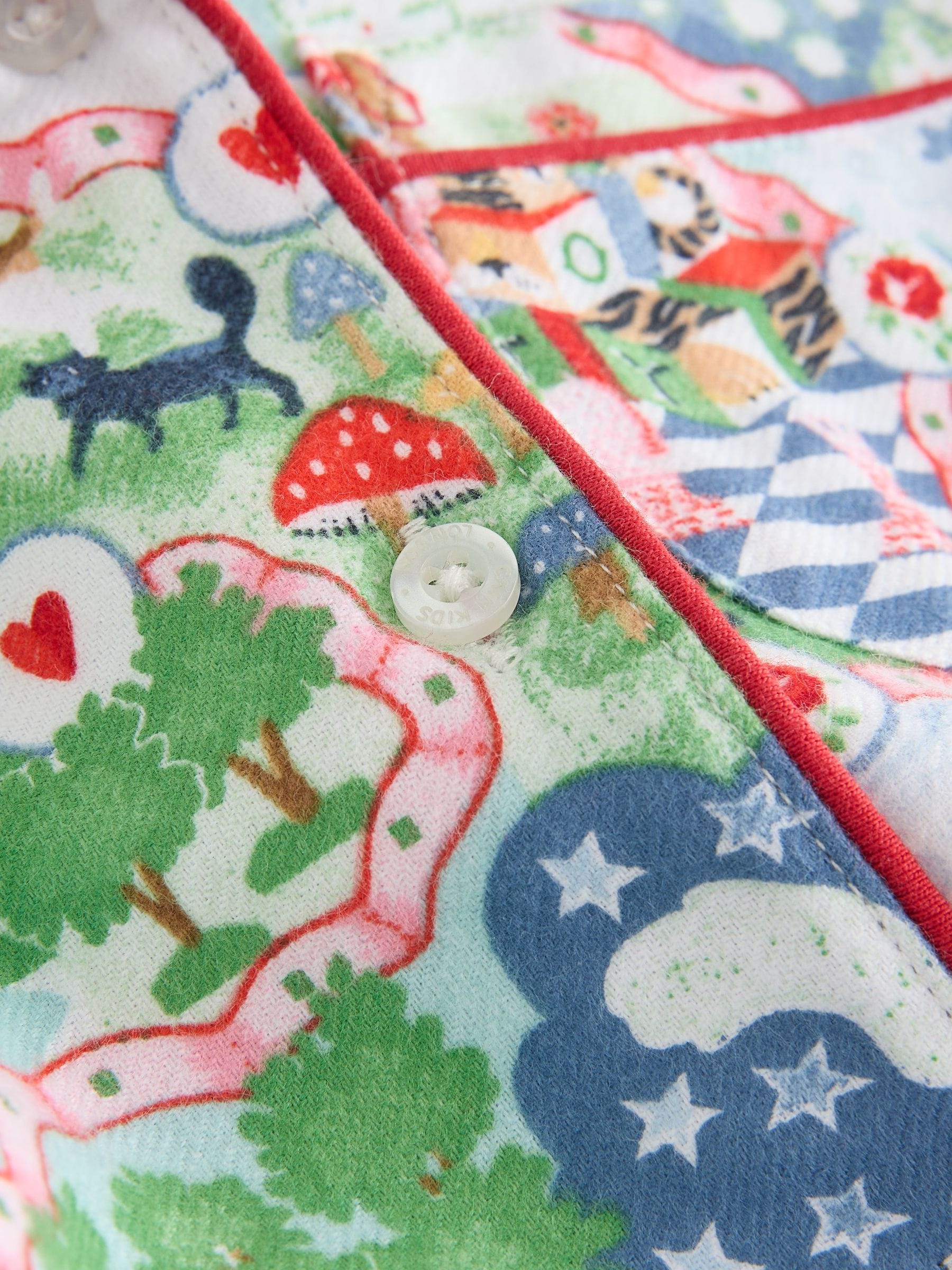 Blauw/rood - Cath Kidston Christmas Journey Button Through Pyjamas