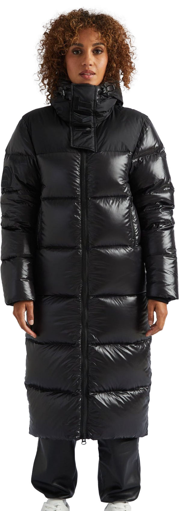 Diamond Down Slick Ex Long Coat Dame Black/Black