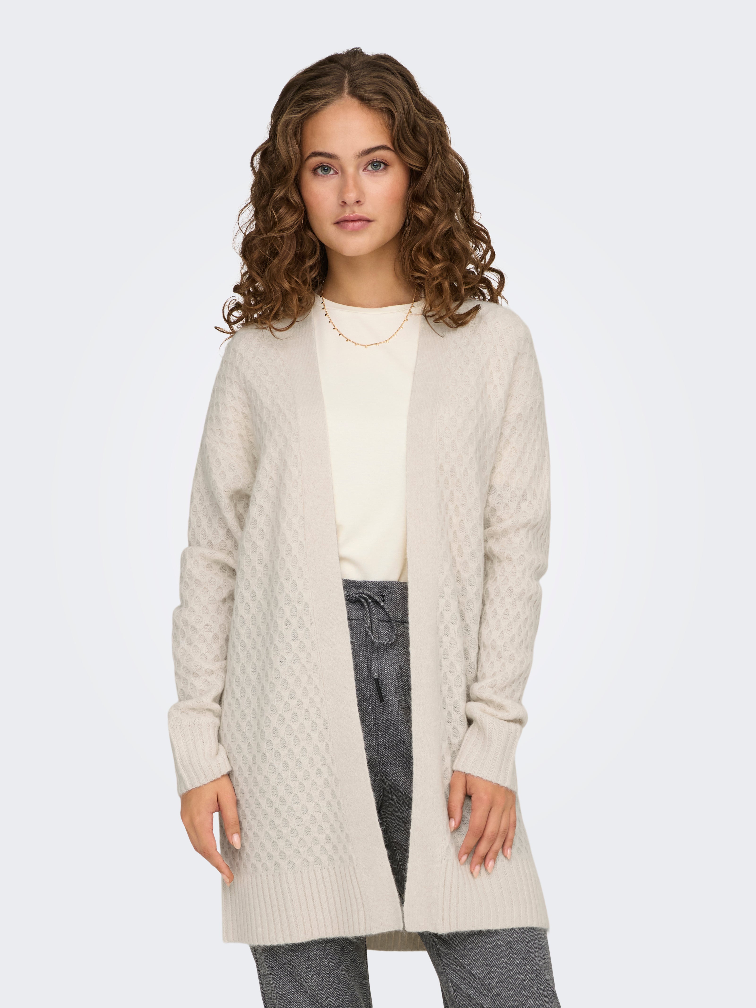 JDYBIGUM Strickpullover Whitecap Gray