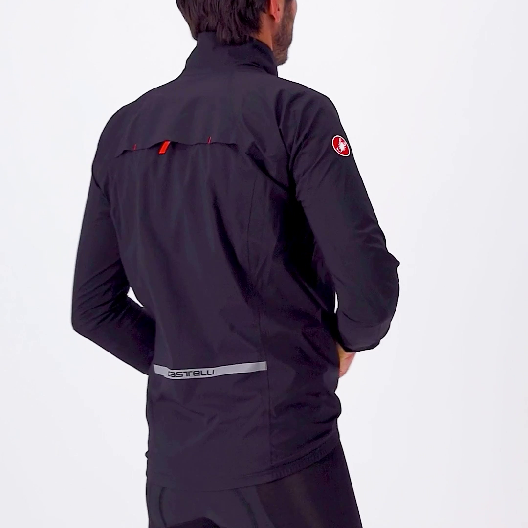 Castelli Emergency 2 Regnjakke i Light Black
