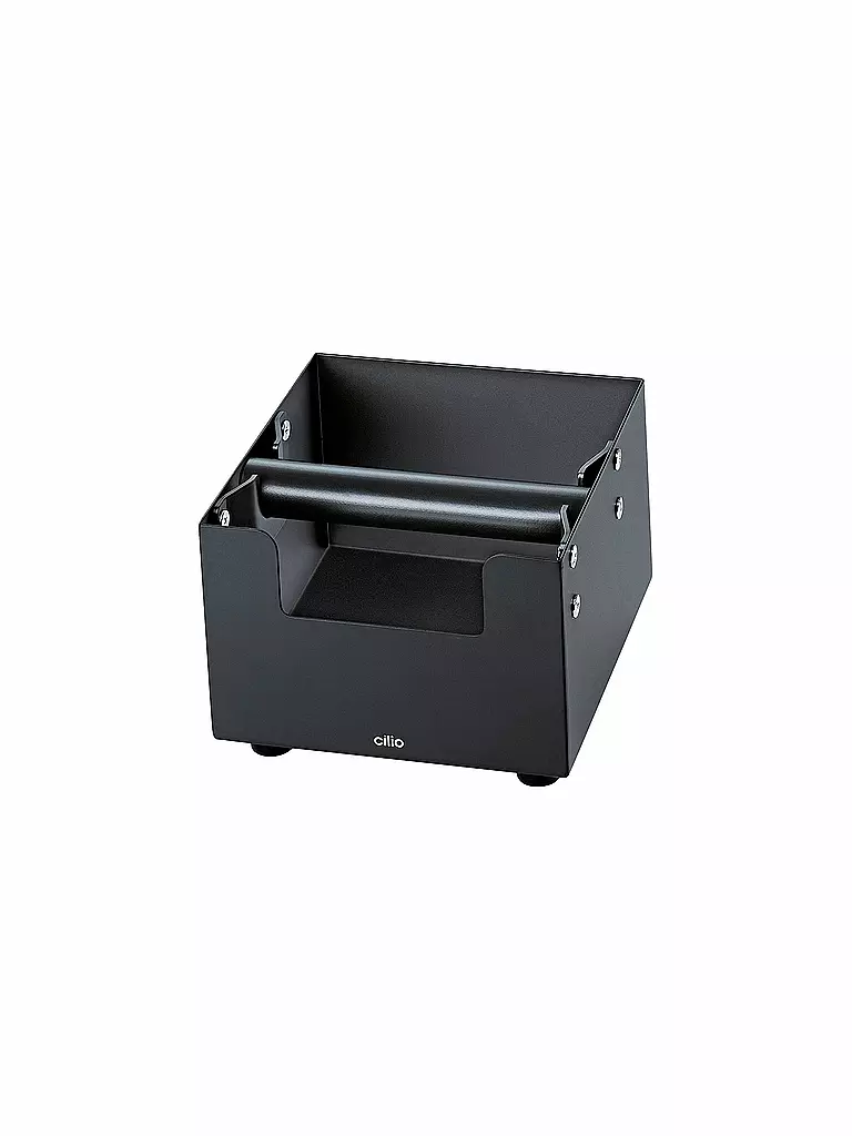 CILIO Espresso-Ausschlagdose 16x16cm BARISTA Edelstahl Schwarz  schwarz