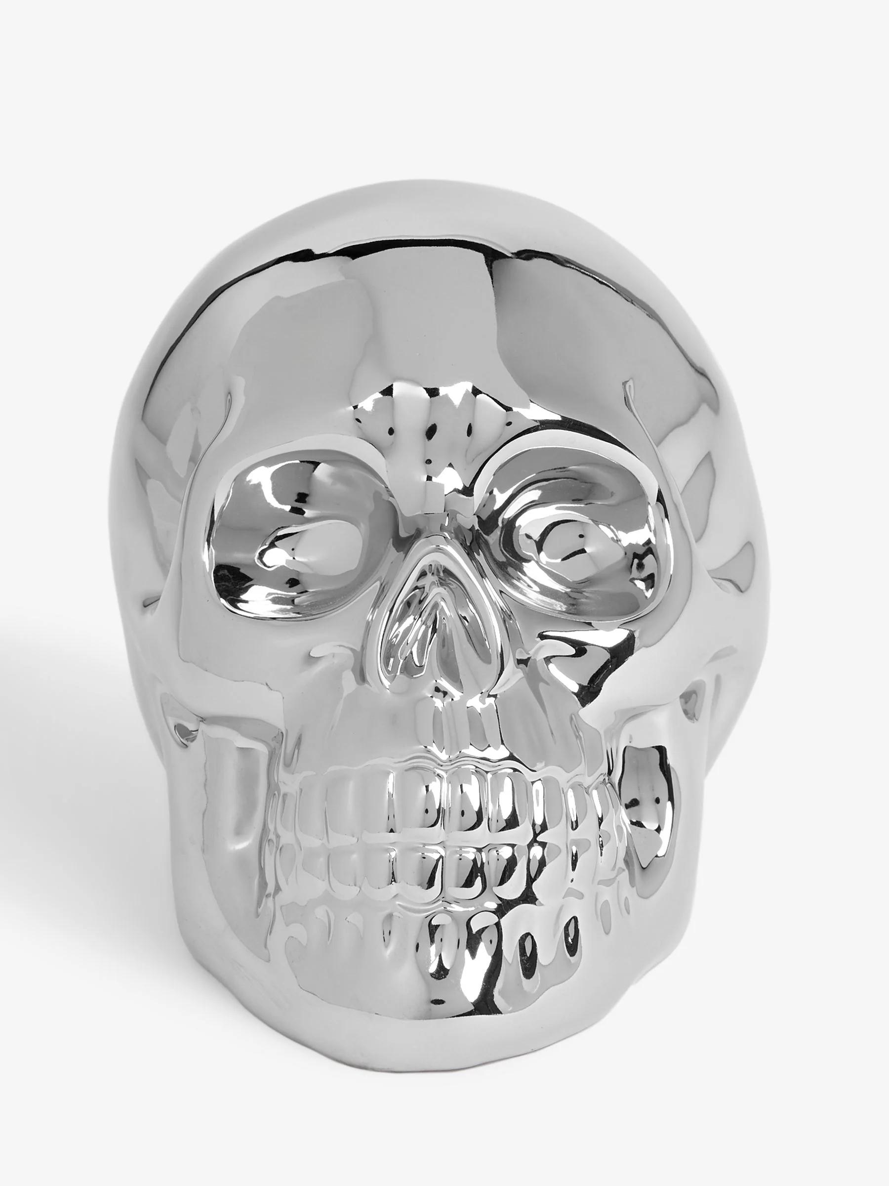 Electroplated keramisch schedelornament