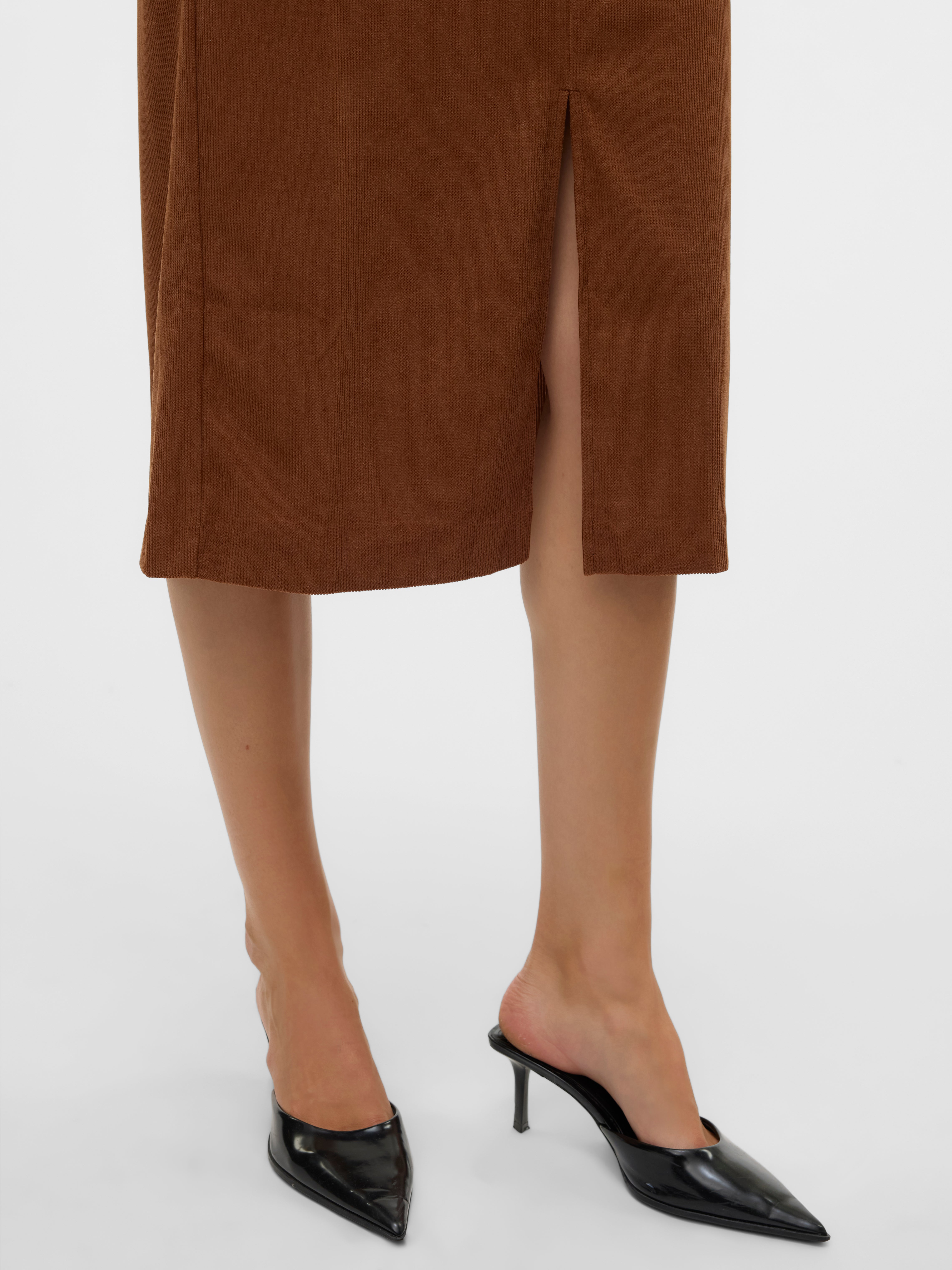 VMVILJA Corduroy High waist Midi-rok