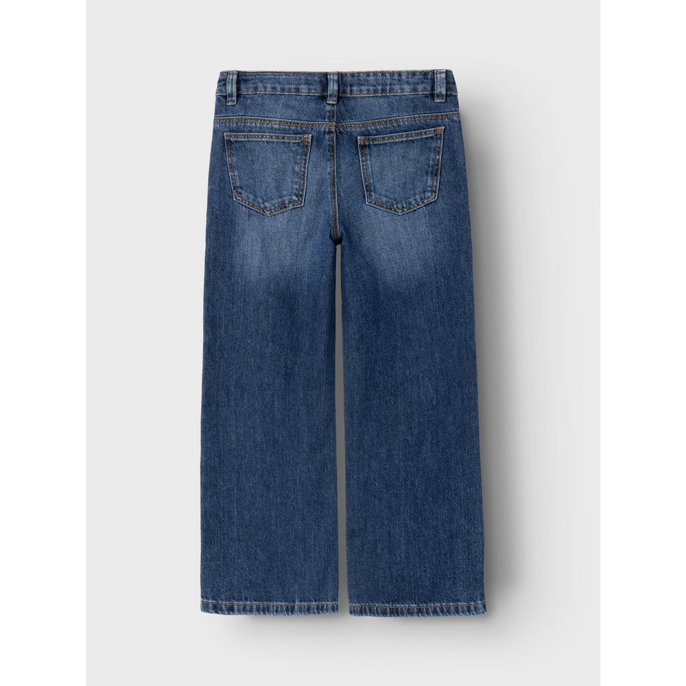 Køb Name It Dark Blue Denim Rose Wide Jeans Noos