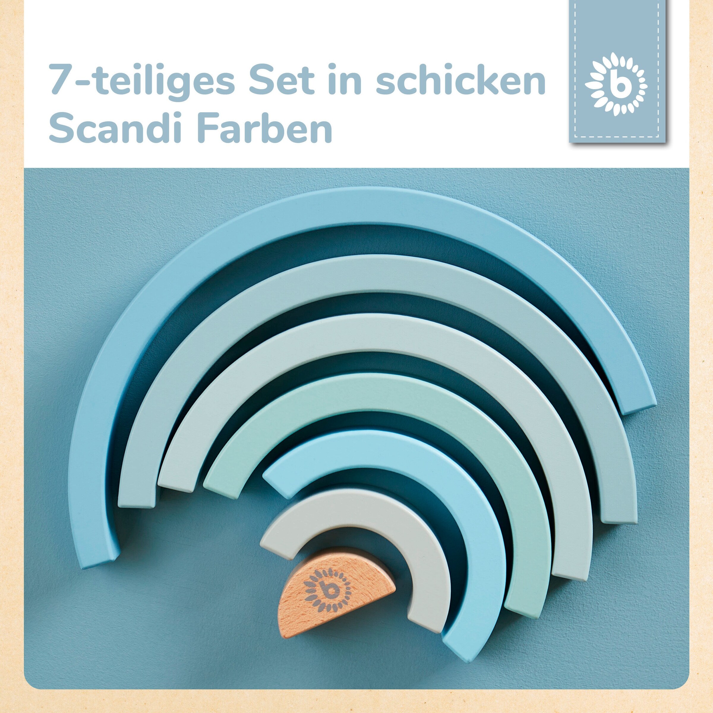 Bieco Regenbogen aus Holz - ab 12 Monate Blau