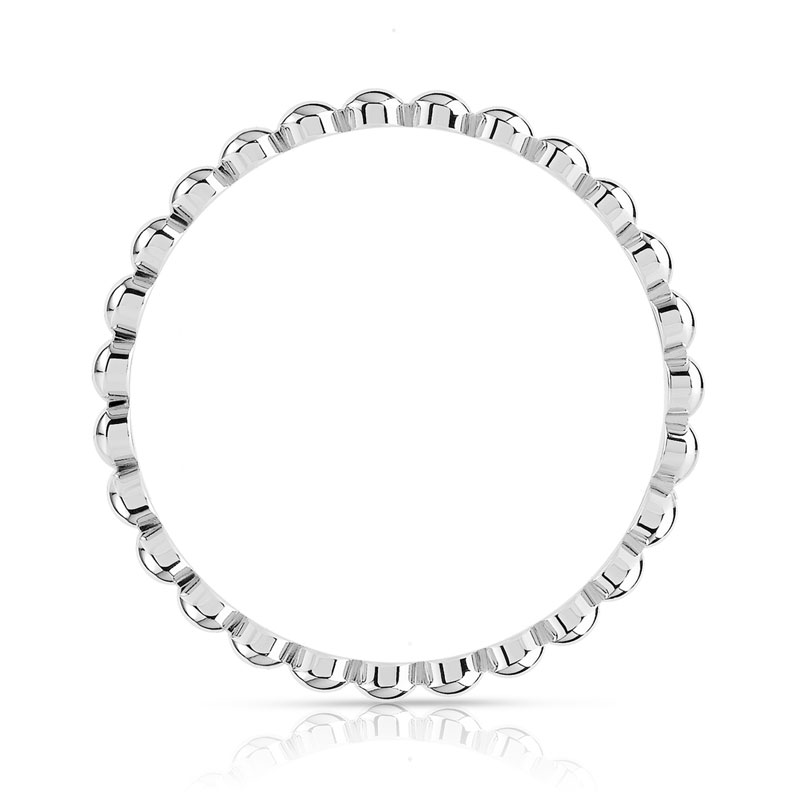 Bague or 375 blanc