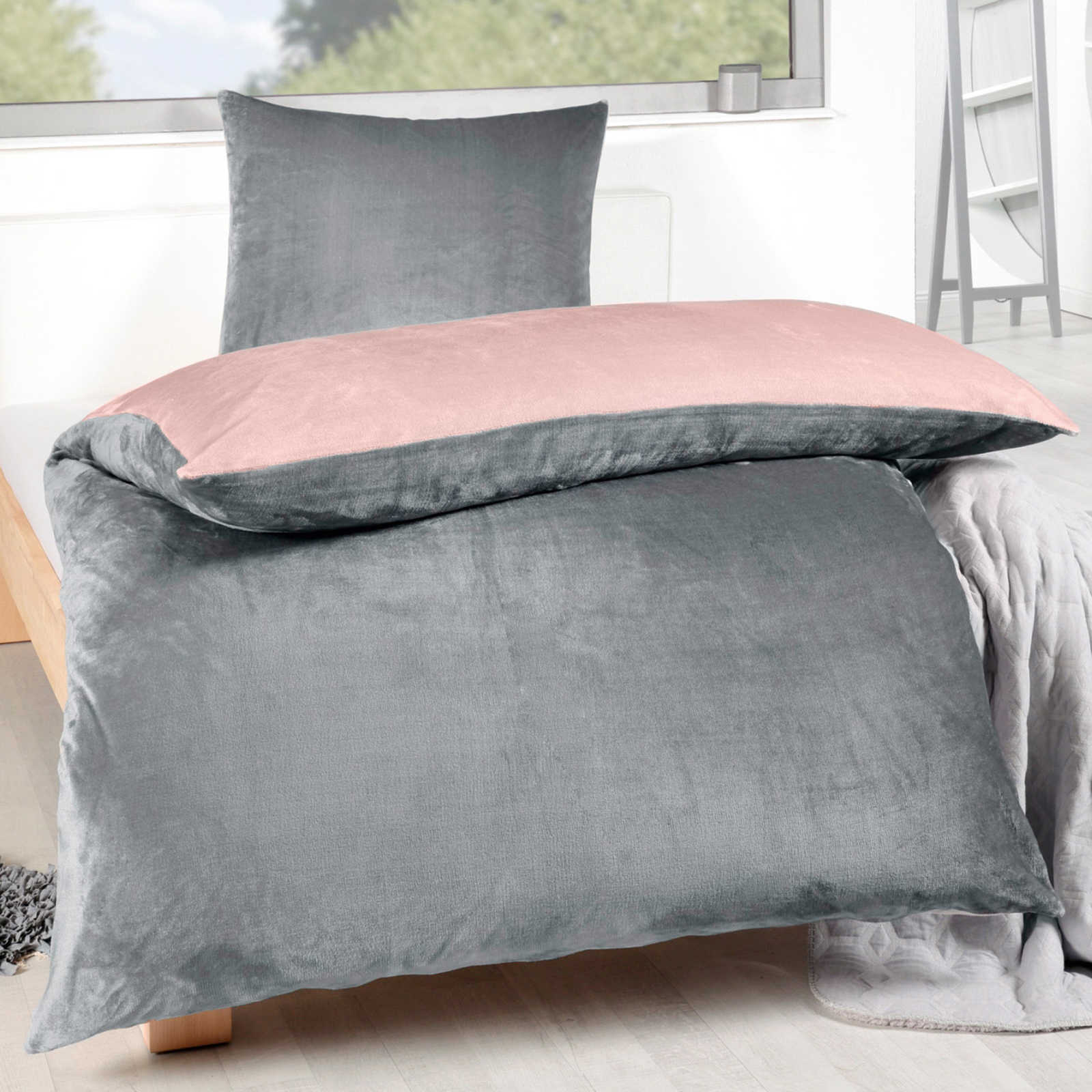 Flanell-Bettwäsche - sortiert - Cashmere-Touch - 135x200 cm