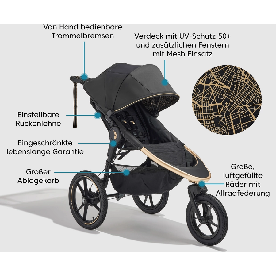 Baby Jogger Sportwagen Summit X3 City Royalty Schwarz